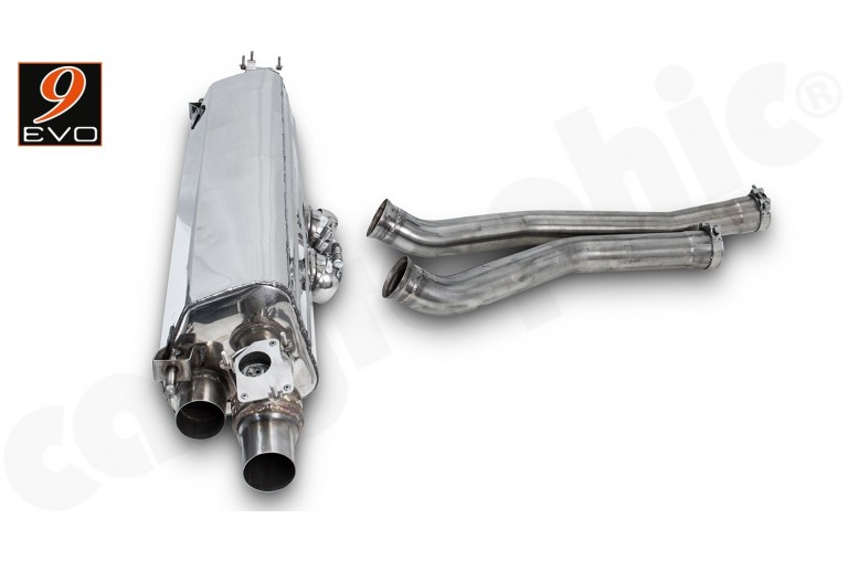 CARGRAPHIC // Silencieux d'Echappement Sport à Valves pour Porsche Cayenne E3 / E3 Coupé Turbo 4.0L V8