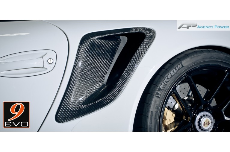 Agency Power Entrée d'air latérale Look GT2RS en Carbone pour Porsche 997 Turbo