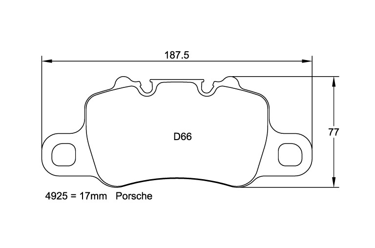 Plaquettes Arrière Pagid Sport pour disques céramiques PCCB pour Porsche 991 GT3/Turbo & Cayman GT4