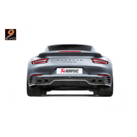 Diffuseur carbone AKRAPOVIC pour Porsche 991 Turbo MKII